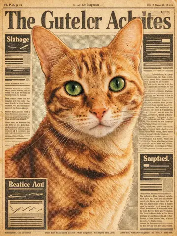Newspaper Pet · Photo style